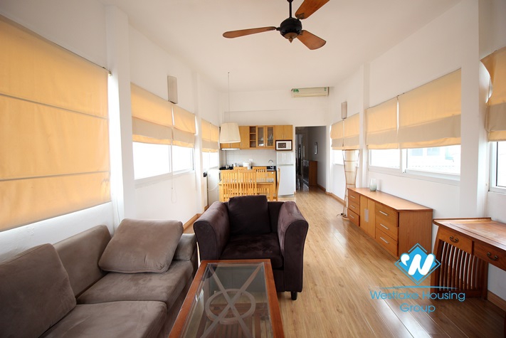 Super bright and quiet one bed apartment for rent in Hai Ba Trung, Hanoi